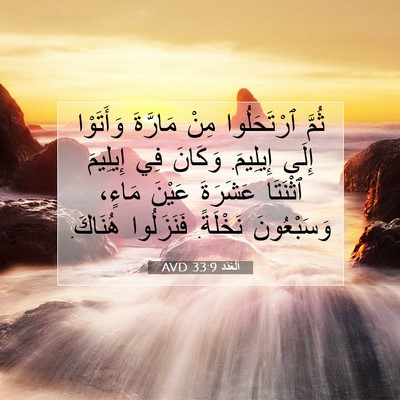 Picture 07 - اَلْعَدَد 33:9 AVD - ثُمَّ ٱرْتَحَلُوا مِنْ - Bible Verse Picture