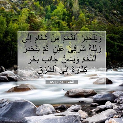 Picture 07 - اَلْعَدَد 34:11 AVD - وَيَنْحَدِرُ ٱلتَّخْمُ - Bible Verse Picture