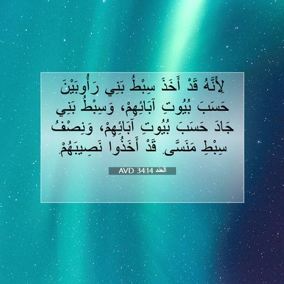 Picture 07 - اَلْعَدَد 34:14 AVD - لِأَنَّهُ قَدْ أَخَذَ - Bible Verse Picture
