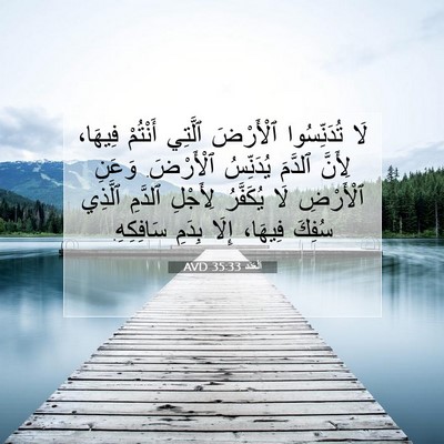 Picture 07 - اَلْعَدَد 35:33 AVD - لَا تُدَنِّسُوا ٱلْأَرْضَ - Bible Verse Picture