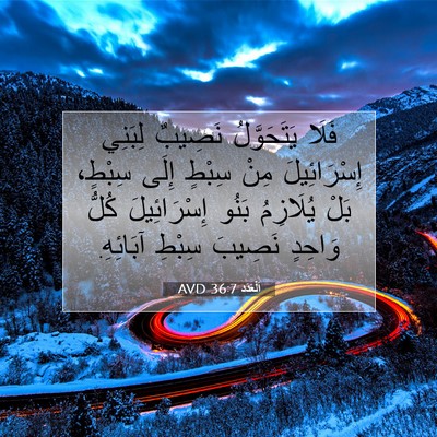 Picture 07 - اَلْعَدَد 36:7 AVD - فَلَا يَتَحَوَّلُ نَصِيبٌ - Bible Verse Picture