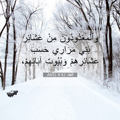 Picture 07 - اَلْعَدَد 4:42 AVD - وَٱلْمَعْدُودُونَ مِنْ - Bible Verse Picture