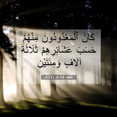 Picture 07 - اَلْعَدَد 4:44 AVD - كَانَ ٱلْمَعْدُودُونَ - Bible Verse Picture
