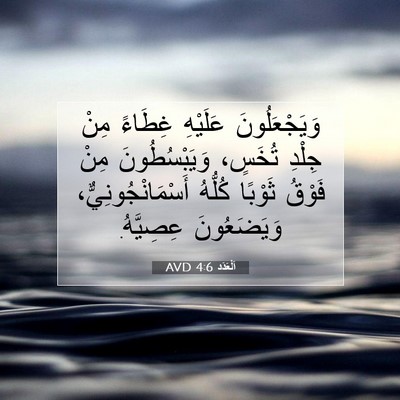 Picture 07 - اَلْعَدَد 4:6 AVD - وَيَجْعَلُونَ عَلَيْهِ - Bible Verse Picture