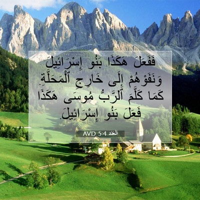 Picture 07 - اَلْعَدَد 5:4 AVD - فَفَعَلَ هَكَذَا بَنُو - Bible Verse Picture