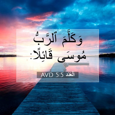 Picture 07 - اَلْعَدَد 5:5 AVD - وَكَلَّمَ ٱلرَّبُّ مُوسَى - Bible Verse Picture