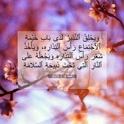 Picture 07 - اَلْعَدَد 6:18 AVD - وَيَحْلِقُ ٱلنَّذِيرُ - Bible Verse Picture