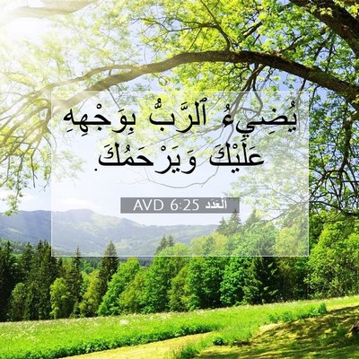 Picture 07 - اَلْعَدَد 6:25 AVD - يُضِيءُ ٱلرَّبُّ - Bible Verse Picture