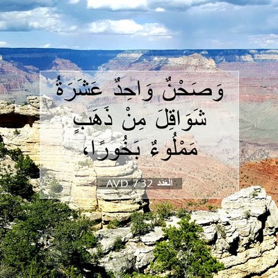 Picture 07 - اَلْعَدَد 7:32 AVD - وَصَحْنٌ وَاحِدٌ عَشَرَةُ - Bible Verse Picture