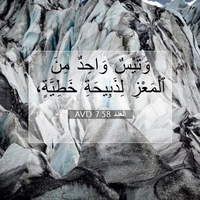 Picture 07 - اَلْعَدَد 7:58 AVD - وَتَيْسٌ وَاحِدٌ مِنَ - Bible Verse Picture