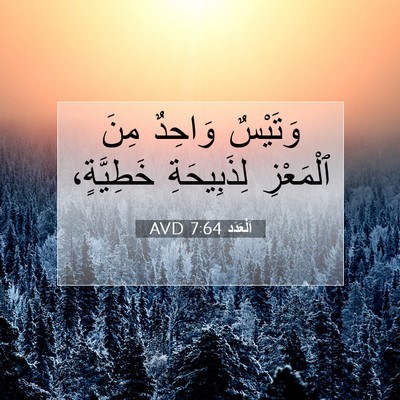 Picture 07 - اَلْعَدَد 7:64 AVD - وَتَيْسٌ وَاحِدٌ مِنَ - Bible Verse Picture