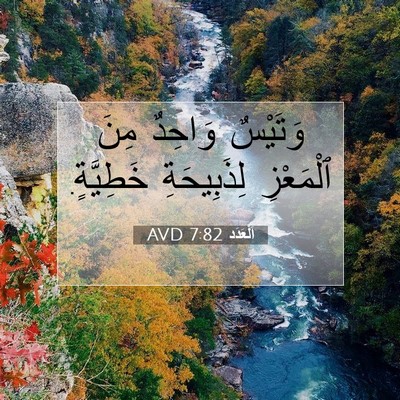 Picture 07 - اَلْعَدَد 7:82 AVD - وَتَيْسٌ وَاحِدٌ مِنَ - Bible Verse Picture