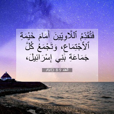 Picture 07 - اَلْعَدَد 8:9 AVD - فَتُقَدِّمُ - Bible Verse Picture