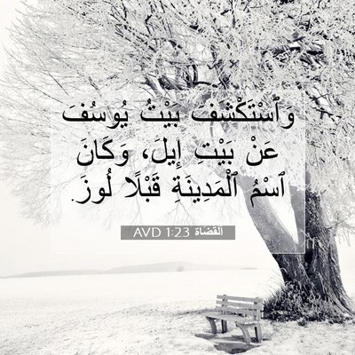 Picture 07 - اَلْقُضَاة 1:23 AVD - وَٱسْتَكْشَفَ بَيْتُ - Bible Verse Picture