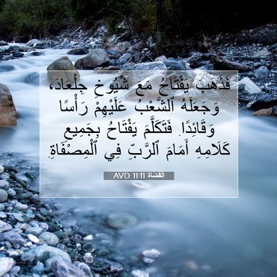 Picture 07 - اَلْقُضَاة 11:11 AVD - فَذَهَبَ يَفْتَاحُ مَعَ - Bible Verse Picture