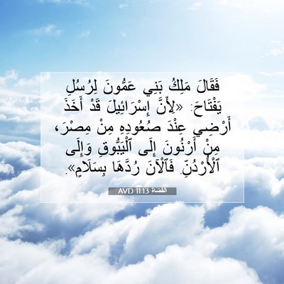 Picture 07 - اَلْقُضَاة 11:13 AVD - فَقَالَ مَلِكُ بَنِي - Bible Verse Picture