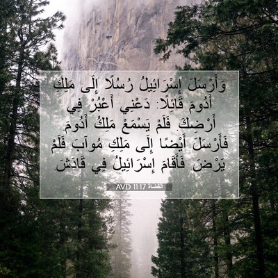 Picture 07 - اَلْقُضَاة 11:17 AVD - وَأَرْسَلَ إِسْرَائِيلُ - Bible Verse Picture