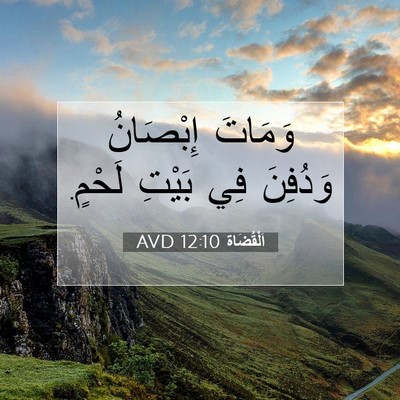 Picture 07 - اَلْقُضَاة 12:10 AVD - وَمَاتَ إِبْصَانُ - Bible Verse Picture