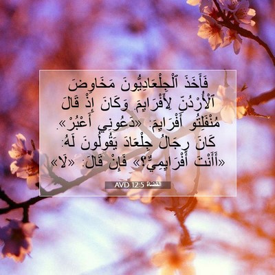 Picture 07 - اَلْقُضَاة 12:5 AVD - فَأَخَذَ - Bible Verse Picture