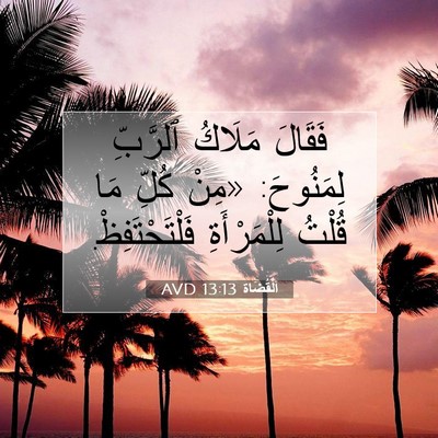 Picture 07 - اَلْقُضَاة 13:13 AVD - فَقَالَ مَلَاكُ ٱلرَّبِّ - Bible Verse Picture