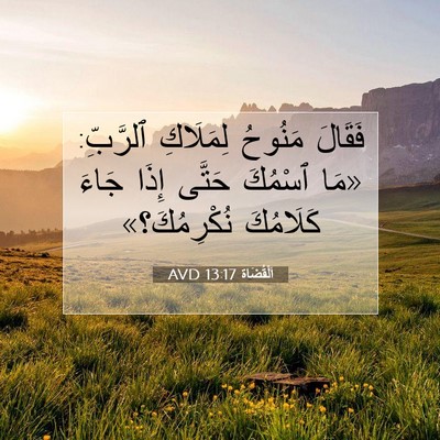 Picture 07 - اَلْقُضَاة 13:17 AVD - فَقَالَ مَنُوحُ لِمَلَاكِ - Bible Verse Picture
