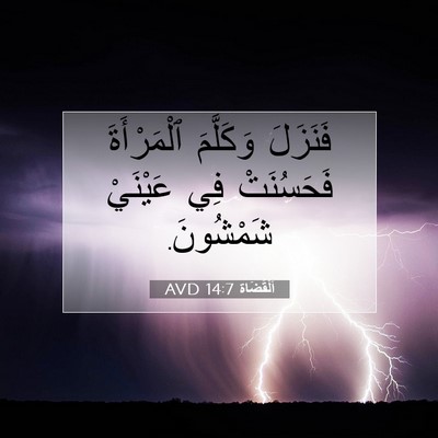 Picture 07 - اَلْقُضَاة 14:7 AVD - فَنَزَلَ وَكَلَّمَ - Bible Verse Picture