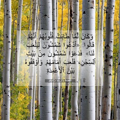 Picture 07 - اَلْقُضَاة 16:25 AVD - وَكَانَ لَمَّا طَابَتْ - Bible Verse Picture