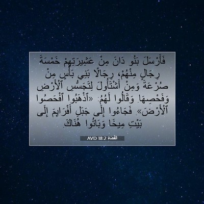 Picture 07 - اَلْقُضَاة 18:2 AVD - فَأَرْسَلَ بَنُو دَانَ - Bible Verse Picture