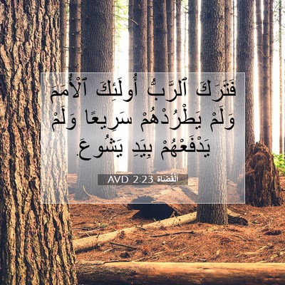 Picture 07 - اَلْقُضَاة 2:23 AVD - فَتَرَكَ ٱلرَّبُّ - Bible Verse Picture