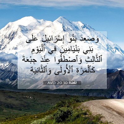 Picture 07 - اَلْقُضَاة 20:30 AVD - وَصَعِدَ بَنُو - Bible Verse Picture