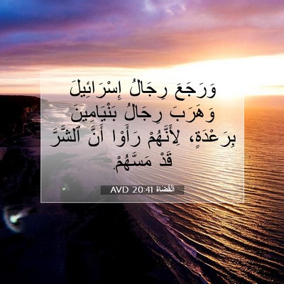 Picture 07 - اَلْقُضَاة 20:41 AVD - وَرَجَعَ رِجَالُ - Bible Verse Picture