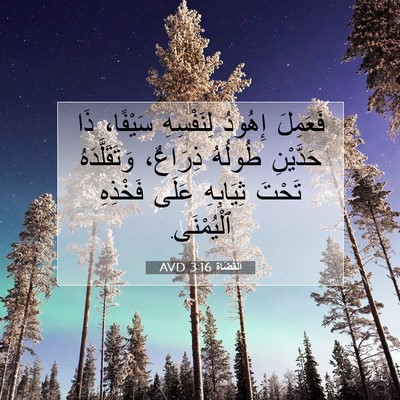 Picture 07 - اَلْقُضَاة 3:16 AVD - فَعَمِلَ إِهُودُ - Bible Verse Picture