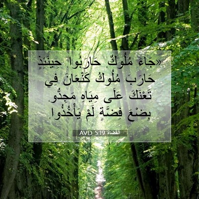 Picture 07 - اَلْقُضَاة 5:19 AVD - «جَاءَ مُلُوكٌ. حَارَبُوا. - Bible Verse Picture