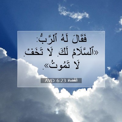 Picture 07 - اَلْقُضَاة 6:23 AVD - فَقَالَ لَهُ ٱلرَّبُّ: - Bible Verse Picture