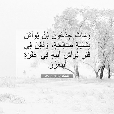 Picture 07 - اَلْقُضَاة 8:32 AVD - وَمَاتَ جِدْعُونُ بْنُ - Bible Verse Picture