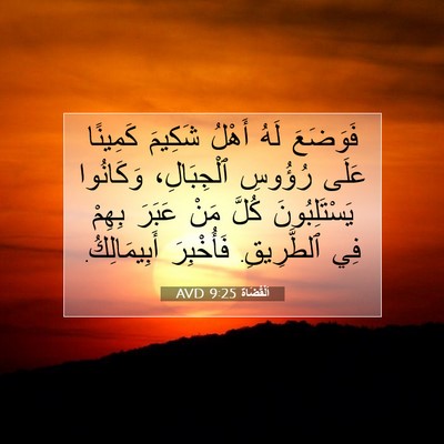 Picture 07 - اَلْقُضَاة 9:25 AVD - فَوَضَعَ لَهُ أَهْلُ - Bible Verse Picture