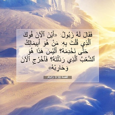Picture 07 - اَلْقُضَاة 9:38 AVD - فَقَالَ لَهُ زَبُولُ: - Bible Verse Picture