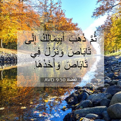 Picture 07 - اَلْقُضَاة 9:50 AVD - ثُمَّ ذَهَبَ أَبِيمَالِكُ - Bible Verse Picture