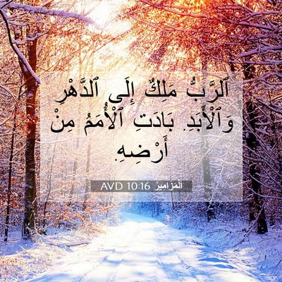 Picture 07 - اَلْمَزَامِيرُ 10:16 AVD - ٱلرَّبُّ مَلِكٌ إِلَى - Bible Verse Picture