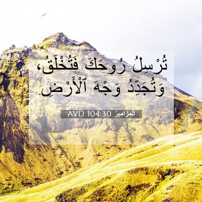 Picture 07 - اَلْمَزَامِيرُ 104:30 AVD - تُرْسِلُ رُوحَكَ - Bible Verse Picture