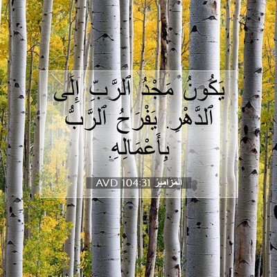Picture 07 - اَلْمَزَامِيرُ 104:31 AVD - يَكُونُ مَجْدُ ٱلرَّبِّ - Bible Verse Picture