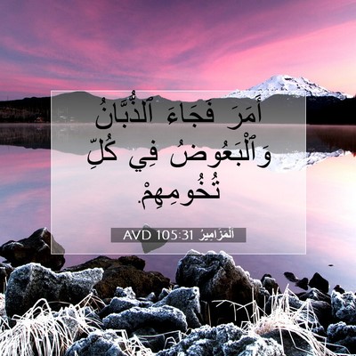 Picture 07 - اَلْمَزَامِيرُ 105:31 AVD - أَمَرَ فَجَاءَ - Bible Verse Picture