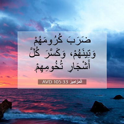 Picture 07 - اَلْمَزَامِيرُ 105:33 AVD - ضَرَبَ كُرُومَهُمْ - Bible Verse Picture