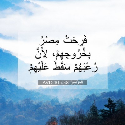 Picture 07 - اَلْمَزَامِيرُ 105:38 AVD - فَرِحَتْ مِصْرُ - Bible Verse Picture