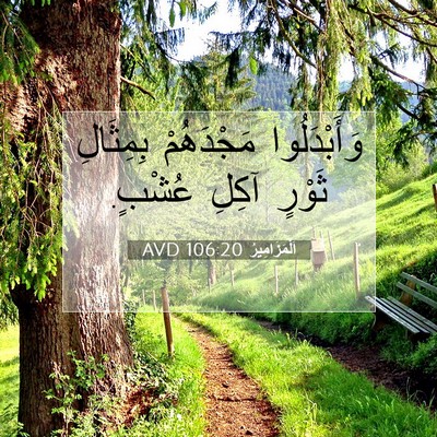 Picture 07 - اَلْمَزَامِيرُ 106:20 AVD - وَأَبْدَلُوا مَجْدَهُمْ - Bible Verse Picture