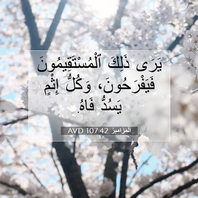 Picture 07 - اَلْمَزَامِيرُ 107:42 AVD - يَرَى ذَلِكَ - Bible Verse Picture