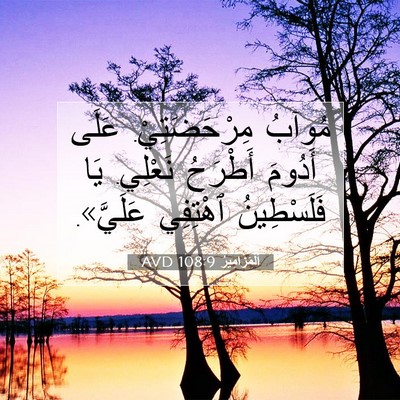 Picture 07 - اَلْمَزَامِيرُ 108:9 AVD - مُوآبُ مِرْحَضَتِيْ. عَلَى - Bible Verse Picture