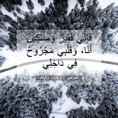 Picture 07 - اَلْمَزَامِيرُ 109:22 AVD - فَإِنِّي فَقِيرٌ - Bible Verse Picture