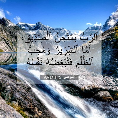 Picture 07 - اَلْمَزَامِيرُ 11:5 AVD - ٱلرَّبُّ يَمْتَحِنُ - Bible Verse Picture