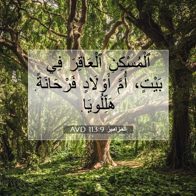 Picture 07 - اَلْمَزَامِيرُ 113:9 AVD - ٱلْمُسْكِنِ ٱلْعَاقِرَ - Bible Verse Picture